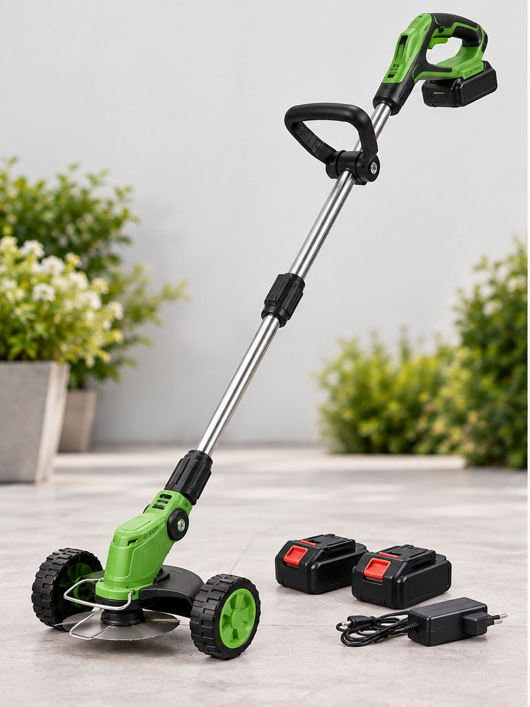 Cortadora De Pasto Inalámbrica Con Ruedas y 2 Baterías 48v